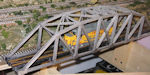 Download the .stl file and 3D Print your own 145 ft Steel Arched Truss Bridge HO scale model for your model train set.
